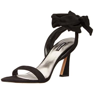 Imagem de Nine West Sandália feminina de salto Kelsie, Camurça preta, 35