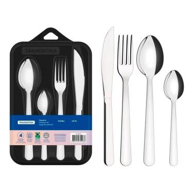 Imagem de Jogo de Talheres Malibu Cozinha Churrasco em Inox 16 Peças Tramontina