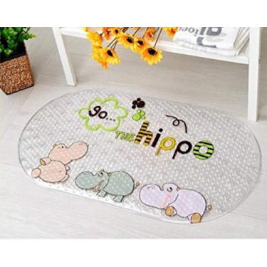 Imagem de SHENGANG Tapete de banho antiderrapante almofada de chuveiro de massagem com desenho animado de sucção tapete de banho infantil tapete de banheiro tapete de banheira, 3,38x69cm