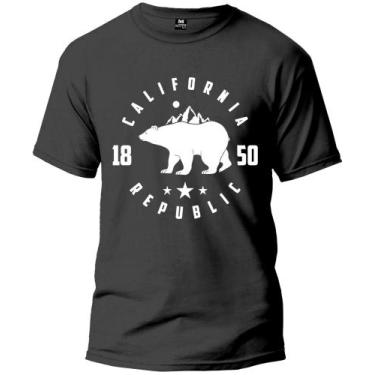 Imagem de Camiseta Califórnia Republic Masculina Básica Fio 30.1 100% Algodão Ma