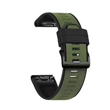 Imagem de GANYUU 26 22mm Pulseira de Relógio de Ajuste Rápido para Garmin Fenix 6X 6 Pro 5X 5 Plus 3 HR Enduro 935 Pulseira de Silicone Easyfit Pulseira de Relógio Inteligente (Cor: Cor H, Tamanho: