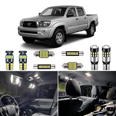 Imagem de Kit de lâmpadas interiores de LED branco 6000 K super brilhante da AUTOGINE para Toyota Tacoma 2005-2015 + ferramenta de instalação
