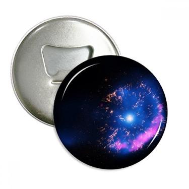 Imagem de Imã de geladeira com emblema multifuncional brilhante e mistério nebulosa universo