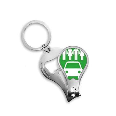 Imagem de Quatro pessoas veículos energéticos protegem o meio ambiente cortador de unhas abridor chaveiro tesoura