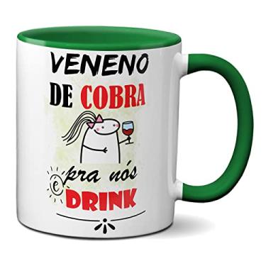 Imagem de Caneca Flork Engraçada Veneno De Cobra Pra Nós É Drink (Verde)