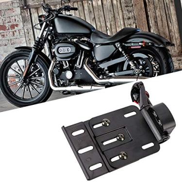 Imagem de Suporte de placa de licença para motocicleta, kit de eliminador de para-lama universal com luz de placa de licença LED de 12 V serve para modelos 883 2004-2016