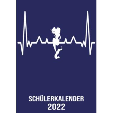 Imagem de Schülerkalender 2022: DIN A4 Kalender von 01/2022 - 12/2022 1 Tag = 1 Seite mit großem Tageskalender und großartiger Übersicht. Monatsübersicht, ... diesem Kalenderbuch / Herzschlag Meerjungfrau