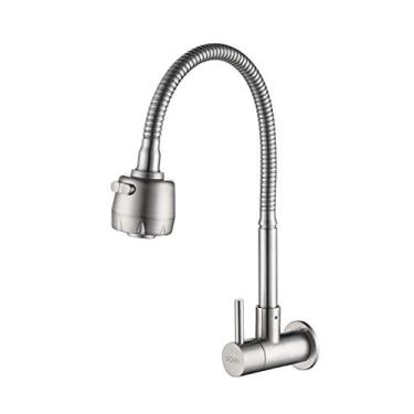 Imagem de Torneira Gourmet Cozinha Inox Giratória Parede Longa NOX05 Doan