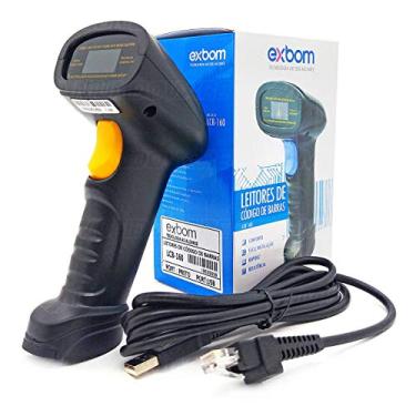 Imagem de Leitor de Código de Barras USB com Fio de 1.8 metros Gatilho com Sinal Sonoro Led Indicador IP30 Vedação contra poeira LCB160 Preto