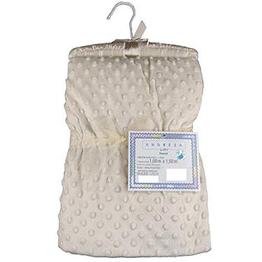 Imagem de Cobertor Para Bebê Microfibra De Bolinhas 1,50m X 1,00m Com Cabide Sweet Baby - Marfim
