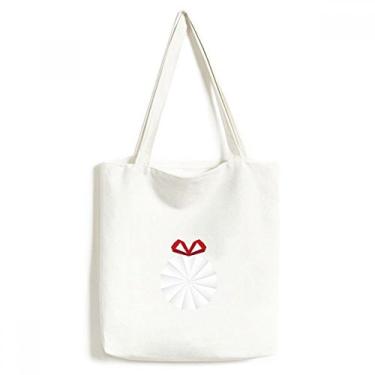 Imagem de Bolsa de lona branca abstrata decoração origami Natal sacola de compras bolsa casual bolsa de mão