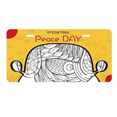 Imagem de DIYthinker Pintura de pássaro voo placa placa placa etiqueta decoração carro dia da paz