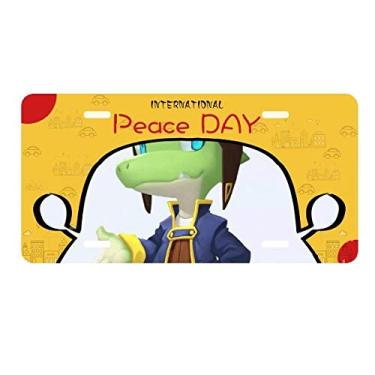 Imagem de DIYthinker Placa de carro Dinosaur Kingdom Love You Decoração de carro Dia da Paz