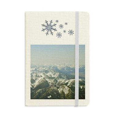 Imagem de Caderno de neve e inverno, montanhas, floresta, céu ao ar livre, diário grosso, flocos de neve, inverno
