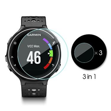 Imagem de Película de vidro para Garmin Forerunner 235 225 630 620 220 230, película de vidro temperado antiarranhões (pacote com 3)
