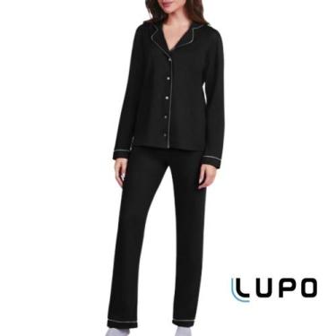 Imagem de Pijama Lupo Feminino 100% Algodão Modelo Clássico Com Botão