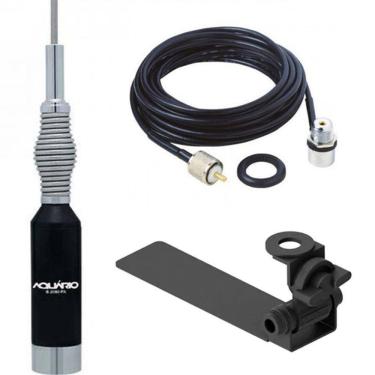 Imagem de Antena Px Inox 1,23m B-2080 Suporte Carroceria Caminhonete Cabo Conectores 3,5m