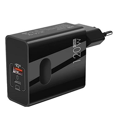 Imagem de energia para laptop 120 W - Carregador GaN Portas Duplas Carregador USB Carregador Telefone,Carregador rápido Carregador viagem Carregador parepara viagem
