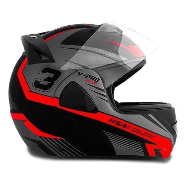 Imagem de CAPACETE ESCAMOTEÁVEL PRO TORK V-PRO JET 3 VERMELHO TAM. 60 VIS. FUMÊ