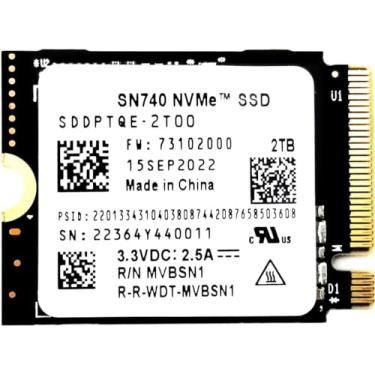 Imagem de SN740 M.2 2230 SSD 2TB NVMe PCIe for Steam Deck,ASUS ROG Ally,Surface Pro 9, ROG Flow 5150MB/S
