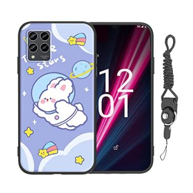 Imagem de Capa para telefone T-Mobile Revvl 6 Pro 5G com alça de cordão meninas mulheres anime design fofo animação de silicone macio desenho animado kawaii capa legal para T-Mobile 6X Pro/T Phone Pro 5G -