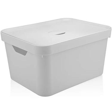 Imagem de Caixa Organizadora Cube G com Tampa, Ou, Branco