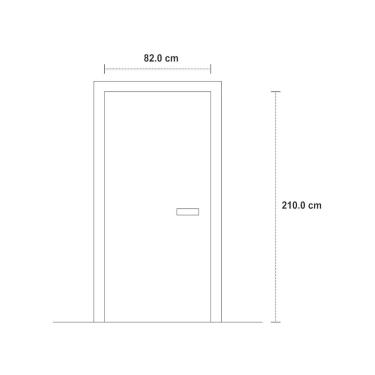 Imagem de Folha de Porta de Madeira 210x82cm Espessura 3,5cm MSO Eucaplac Frisada Elegance Eucatex Teka Milano