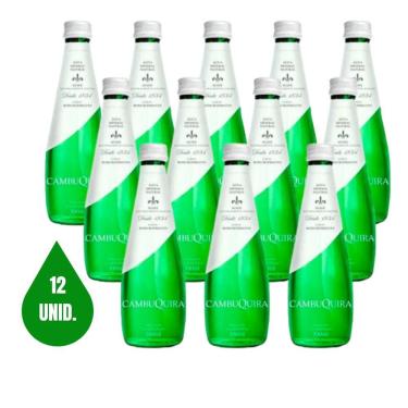 Imagem de Água Mineral Naturalmente Gasosa Cambuquira - Garrafa de Vidro - Kit 12X300ML