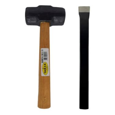 Imagem de Marreta 2kg E Talhadeira 1/2 X 12 Aço Kit Tarza