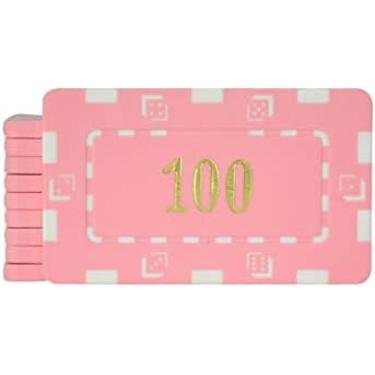 Imagem de N/A Conjunto de fichas de pôquer retangulares denominadas bronzeadoras - Chip de metal plástico para acessórios de clube de jogo de blackjack, por valor 100