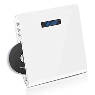 Imagem de Leitor de DVD para TV Famishow, leitor de DVD gratuito para todas as regiões com saída AV/HDMI e entrada USB, leitor de DVD HD 1080p com cabo HDMI, controle remoto e cabo AV, montável na parede