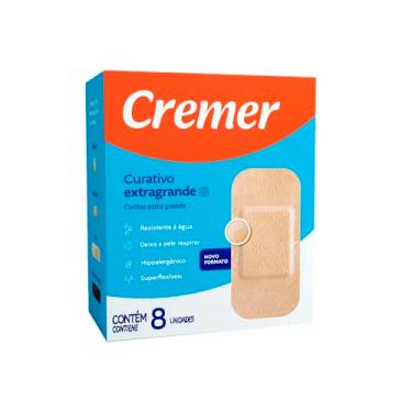 Imagem de Curativo Extra, 8 Unidades, Branco, Cremer