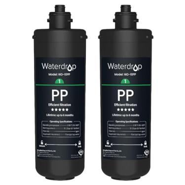 Imagem de Waterdrop Filtro de água embaixo da pia WD-10PP, substituição para sistema de filtro de água sob a pia de 3 estágios Waterdrop TSA, TSB e TSB-CM, pacote com 2