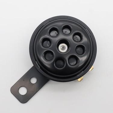 Imagem de LVEE DL70 Buzina universal de motocicleta de 9 furos à prova d'água redonda alta 12 V 1,5 A 105db pequenas buzinas elétricas redondas esportivas para motocicleta ATV scooter UTV bicicleta de sujeira