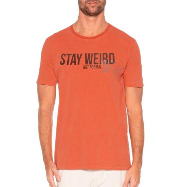 Imagem de Camiseta Von der Volke Masculina Origineel Stay Weird Terracota-Masculino