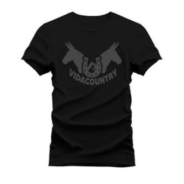 Imagem de Camiseta Estampada Algodão Confortável T-Shirt Coutry Ferradura-Unissex