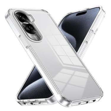Imagem de Caso de capa de telefone de proteção Capa transparente compatível com Honor 90 Lite, compatível com PC acrílico rígido Huawei Honor 90 Lite, capa traseira protetora ultrafina, capa com absorção de cho