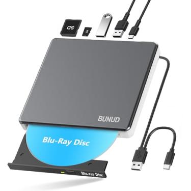 Imagem de Unidade Blu-Ray externa, gravador de Blu-ray USB 3.0 tipo C, leitor de DVD/BD, leitura/gravação, leitor de CD Blu-Ray, portátil, para laptop, PC, Windows 11, MacBook Pro, Air, desktop, sistema