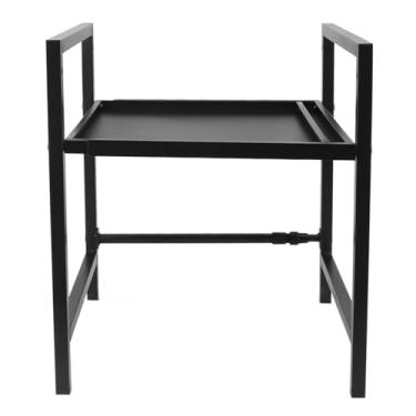 Imagem de Prateleira Ajustável para Bancada de Cozinha, Rack para Forno de Micro-ondas, Suporte Organizador de Utensílios de Aço Carbono para Solução de Economia de Espaço (Camada única)