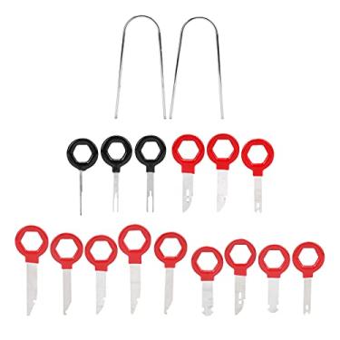 Imagem de Kit de Chaves de Liberação de Rádio, 17 Peças, Ferramentas de Remoção Profissionais, Desmontagem de áudio Estéreo do Carro, Design Ergonômico Com Bolsa de Armazenamento