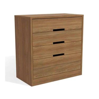 Imagem de Cômoda S824 Com 4 Gavetas Em Mdp Kappesberg Nogueira