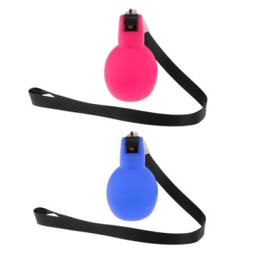 Imagem de shamjina 2x apitos de mão treinador apitos com colhedores som alto sobrevivência apitos treinadores para árbitros de futebol, Rosa Vermelha Azul Real