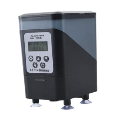 Imagem de Generic Alimentador automático de peixes, dispensador de comida, tartaruga, capacidade de 450ml, à prova d'água, durável, temporizador de alimentação, com display digital