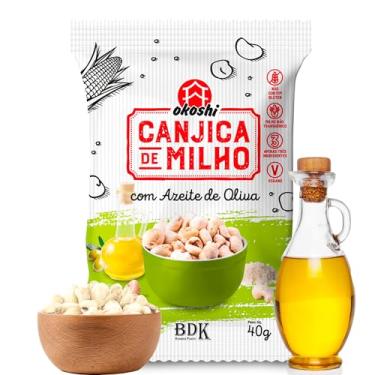 Imagem de OKOSHI - Canjica de Milho com Azeite de Oliva - Pipoca Saudável, Snacks Saudáveis de Baixa Caloria, Lanches Fit para a Dieta - Vegano, Sem Glúten, Sem Lactose, Sem Gordura Trans, Kosher - 40g