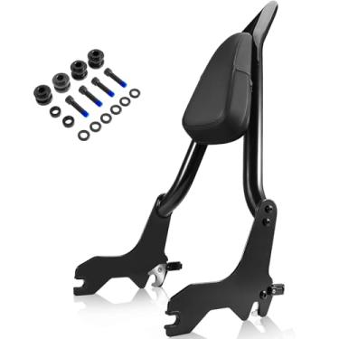 Imagem de kekykm 2018-2025 Encosto traseiro do passageiro Sissy Bar para Harley Softail FXLR FXLRS FXLRST FXRST FLSB Low Rider Sport Glide, 66 cm de altura Barra sissy pontiaguda com kit de ancoragem