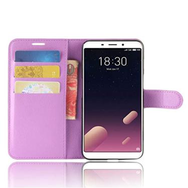 Imagem de MEIZU MS6 Case, Manyip PU Leather Stand Wallet Flip Case para MEIZU MS6, capa de proteção de telefone estilo empresarial, capa com [compartimentos para dinheiro e cartão]