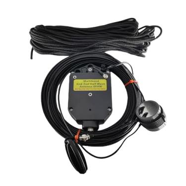 Imagem de Antena de meia onda JYR8010-150W para rádio amador 8 bandas 10 m, 12 m, 15 m, 17 m, 20 m, 30 m, 40 m, 80 m, antena de fio longo, balun 1:64 sem ajuste, ótimo para POTA/SOTA
