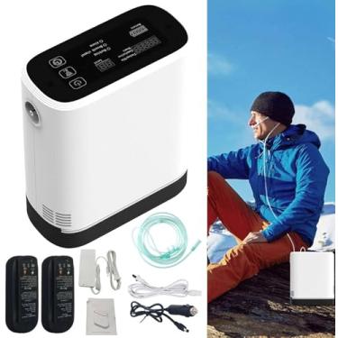 Imagem de PortáTil De MáQuina De Ox, Concentrador PortáTil, Mini Gerador, Equipamento DoméStico Ox,93% ± 3% Uso En Carro E Viagens,Com Bateria 5000mah