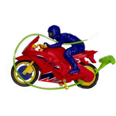 Imagem de Brinquedo Lança Moto com Lançador de Velocidade - Toyng (Moto Vermelha)