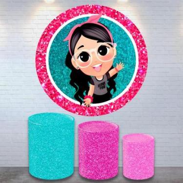 Imagem de Kit Painel de Festa Redondo Trio Cilindro - LULUCA GLITTER - DeCarllos